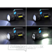 Nabíjacie LED svietidlo s rukoväťou a bočným svetlom, 150+100lm, Li-Ion Náhľad