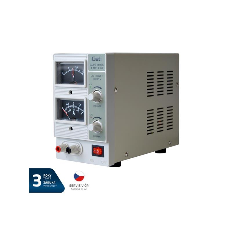 Zdroj laboratórne GETI GLPS 1502A 0-15V/0-2A