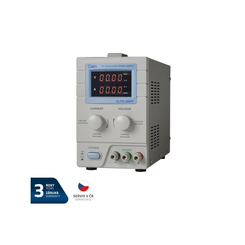 Zdroj laboratórny GETI GLPS 3005T 0-30V/0-5A