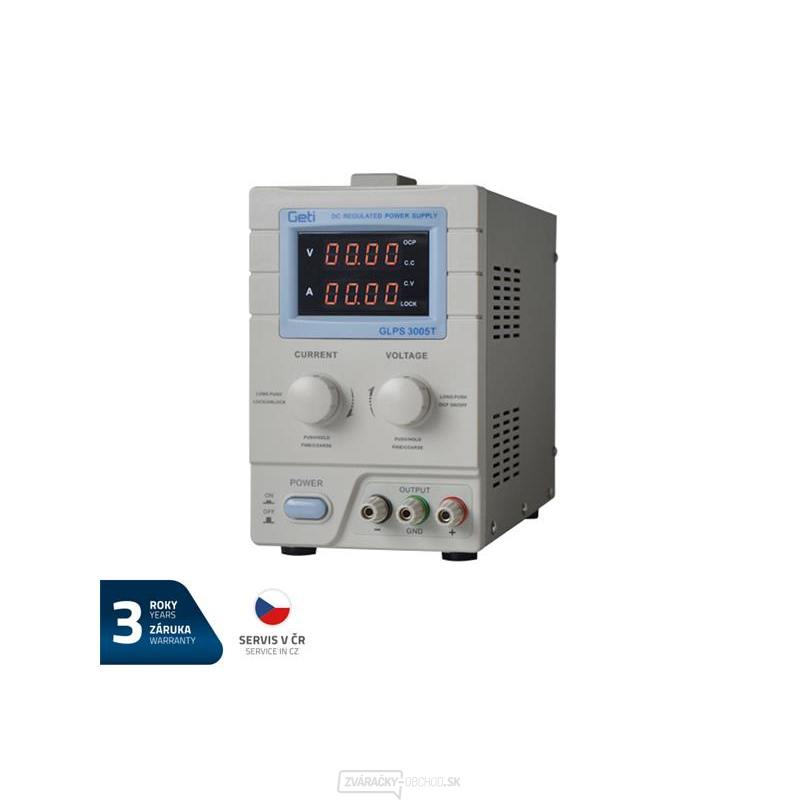 Zdroj laboratórny GETI GLPS 3005T 0-30V/0-5A gallery main image