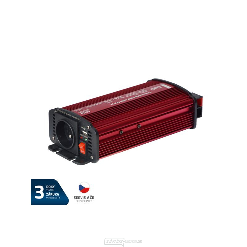 Menič napätia GETI GPI 612 12V/230V 600W USB gallery main image