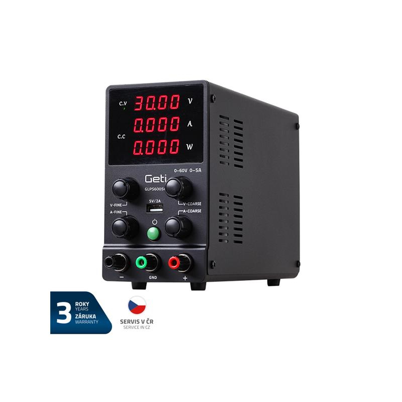 Zdroj laboratórne GETI GLPS6005H 0-60V/0-5A
