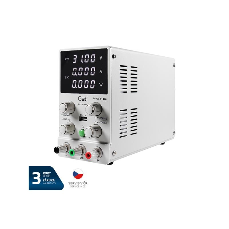 Zdroj laboratórne GETI GLPS3010HW 0-30V/0-10A