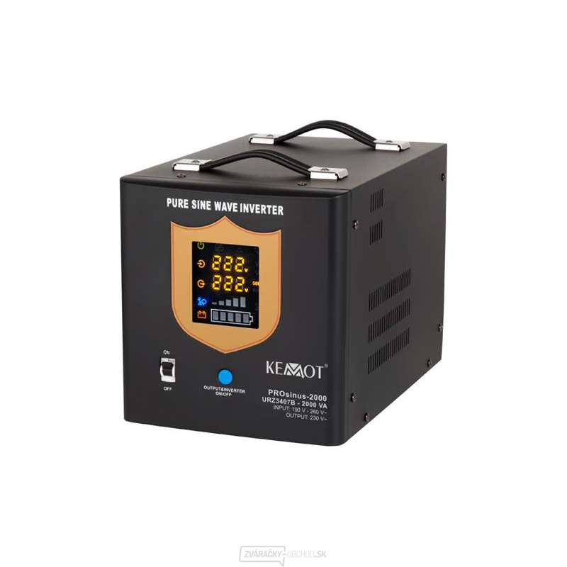 Zdroj záložný KEMOT PROsinus-2000 12V 230V 2000VA 1200W Black gallery main image