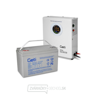 Zdroj záložný GETI GEP501 sinus 500W nástenný + batéria 100Ah gallery main image
