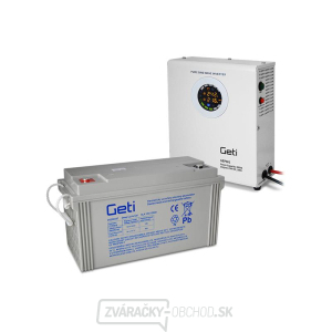 Zdroj záložný GETI GEP501 sinus 500W nástenný + batéria 120Ah gallery main image