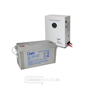 Zdroj záložný GETI GEP701 sinus 700W nástenný + batéria 120Ah gallery main image