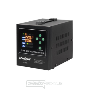 Zdroj záložný REBEL POWER-500-LFP4 12V 230V 500VA 300W Black gallery main image