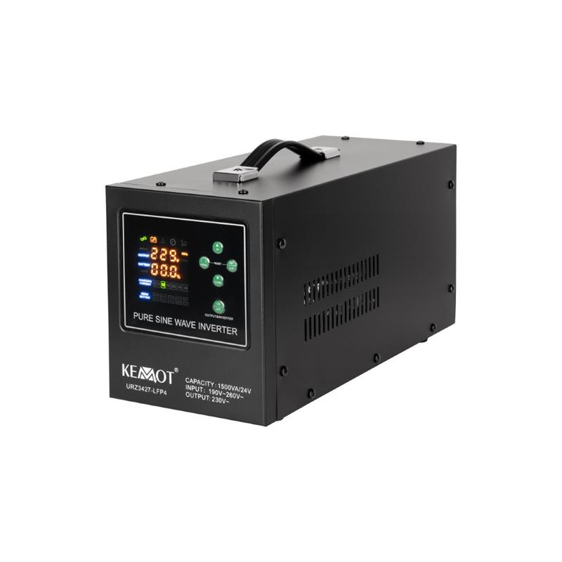 Zdroj záložný KEMOT PROsinus-1500/24-LFP4 24V 230V 1500VA 1050W Black URZ3427-LFP4