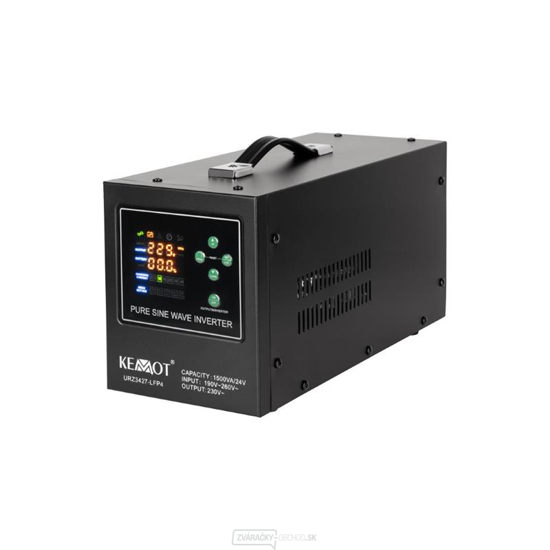 Zdroj záložný KEMOT PROsinus-1500/24-LFP4 24V 230V 1500VA 1050W Black URZ3427-LFP4 gallery main image