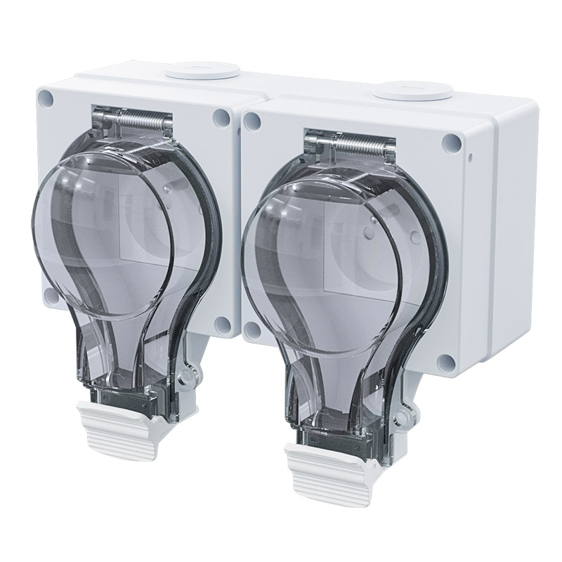 Solight dvojzásuvka IP66, vodotesná a prachotesná 5B352