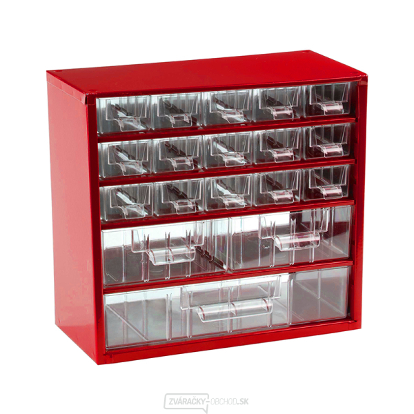 TOKOZ - Zásuvkový organizér 06/15S, 2M, 1L - RAL 3002 - Červená gallery main image