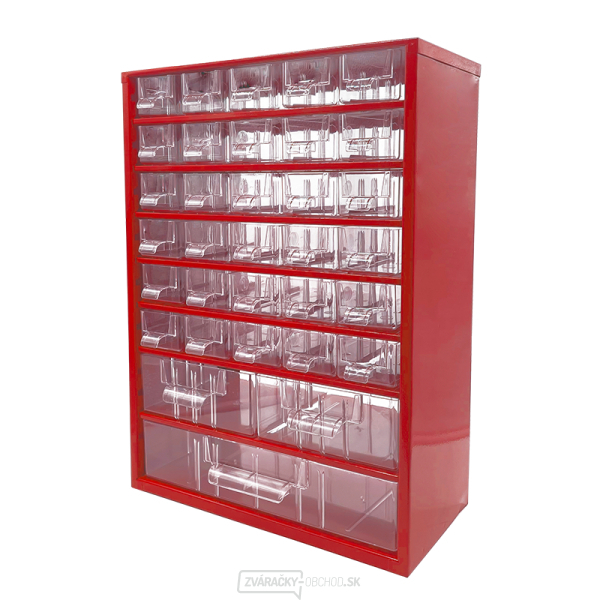 TOKOZ - Zásuvkový organizér 09/30S, 2M, 1L - RAL 3002 - Červená gallery main image