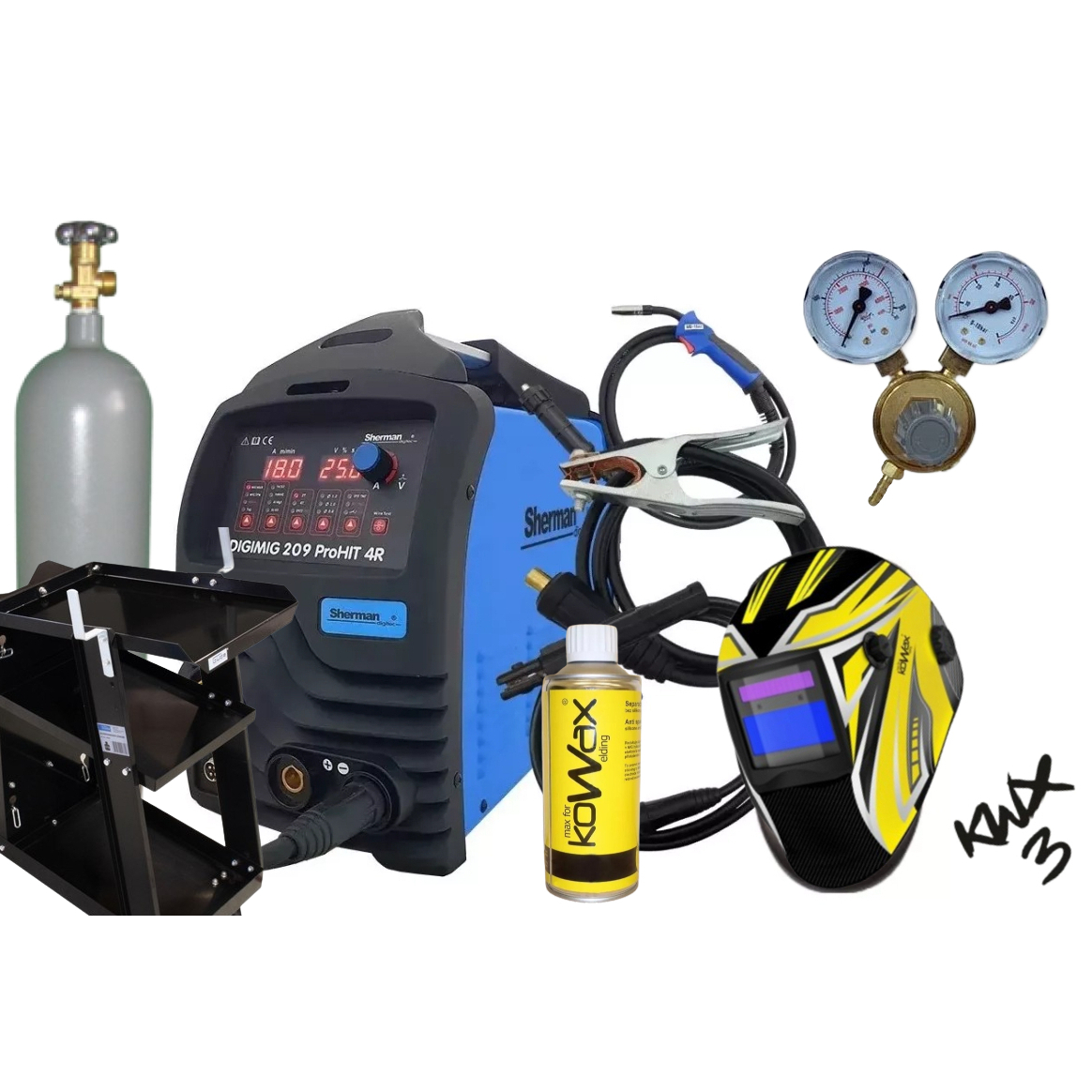 Sherman DIGIMIG 209 ProHIT 4R + Horák TW-15/3m + Káble + Kukla + ventil + Fľaša + sprej + vozík