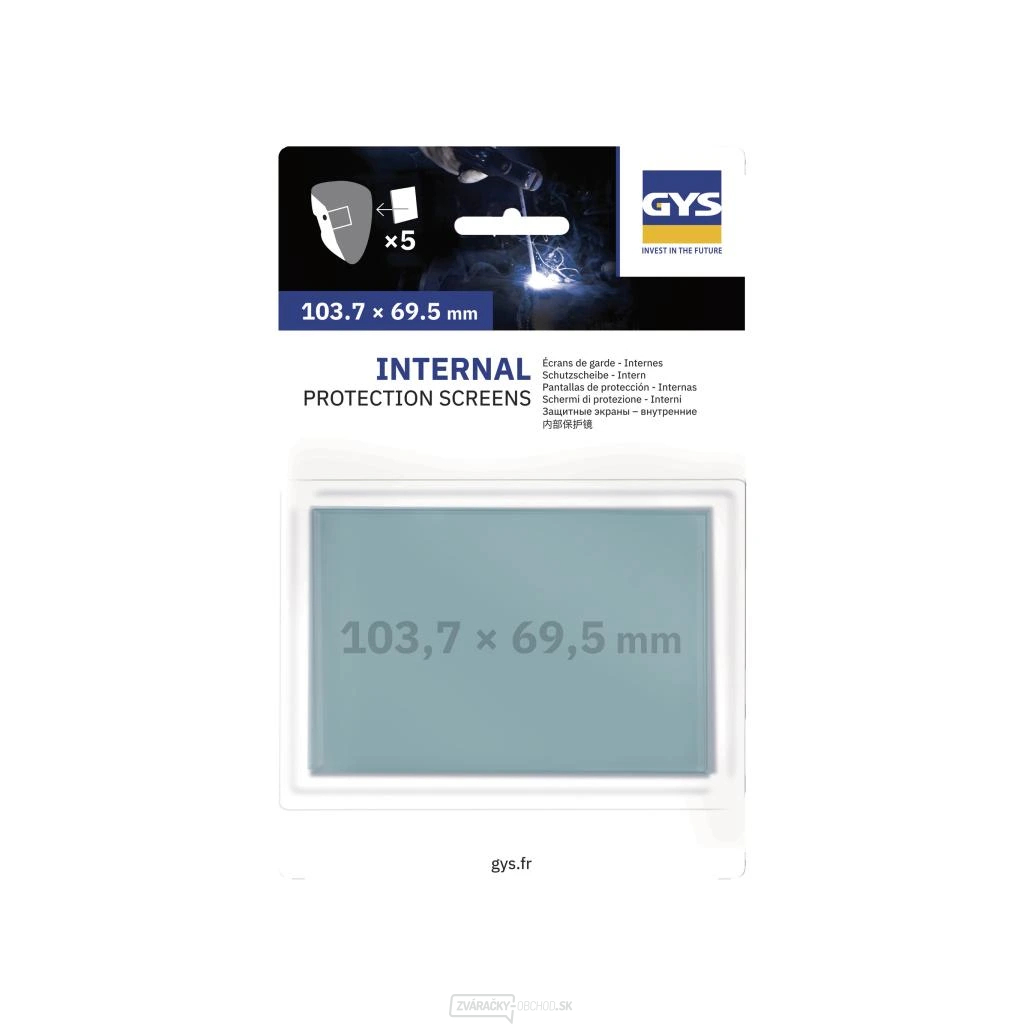 Ochranná vnútorná fólia pre zváracie kukly 103.7x69.5x1mm (ZEUS, APOLLO, ERGOTECH) - 5ks