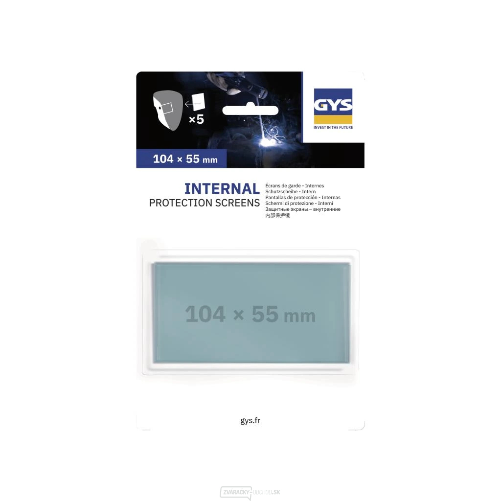 Ochranné vnútorné sklo pre zváracie kukly 104x55mm (MASTER 11, EXPERT 11 CARBON, PROMAX) - 5ks