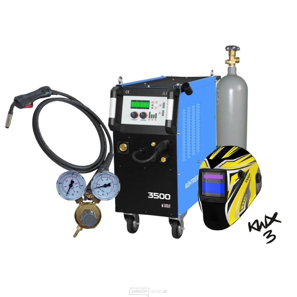 KITin 3500 Multi MIG Synergic V2 + Horák + Ventil + Kukla + Fľaša C02 plná