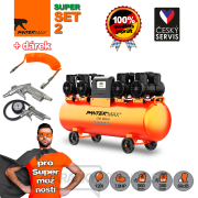 PANTERMAX Super tichý bezolejový kompresor AirFlow® 120 SILENT SET2 Náhľad
