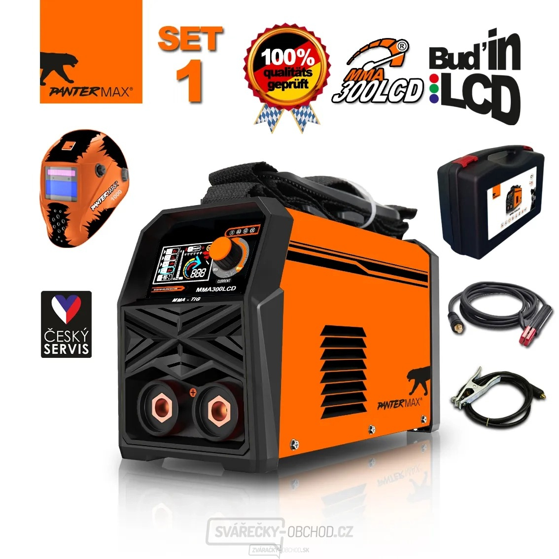 PANTERMAX Zvárací invertor MMA300LCD® SET1 (MMA/TIG)