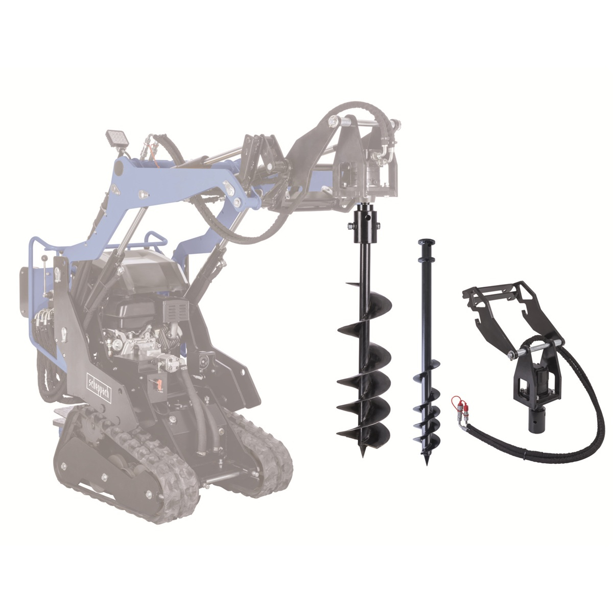 Scheppach SET pohonu pre zemné vrtáky + zemné vrtáky 100 a 200 mm pre MKL 730 7915400715