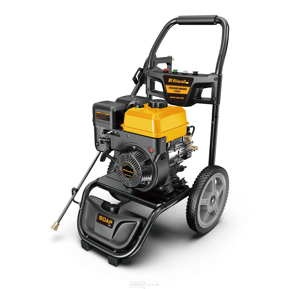 Riwall PRO RPPW 250 SET benzínová tlaková umývačka 250 barov s príslušenstvom
