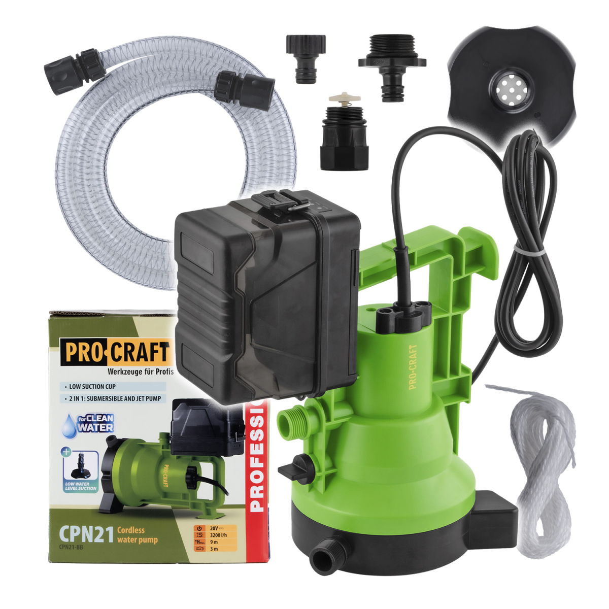 Aku ponorné čerpadlo Procraft CPN21bb (bez batérie a nabíjačky) | CPN21bb CPN21bb