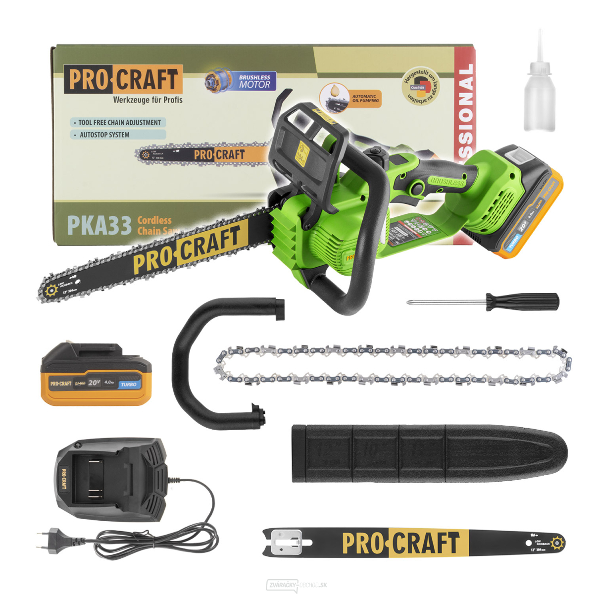 Aku reťazová píla Procraft PKA33 | PKA33-1B