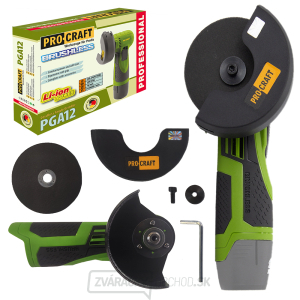 Aku mini uhlová brúska Procraft PGA12 1B | PGA12-1B gallery main image