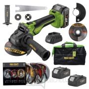 Súprava aku uhlová brúska Procraft PGA22 a 3x diamantové kotúče DS3.125 + taška na náradie + 2x batéria |... gallery main image