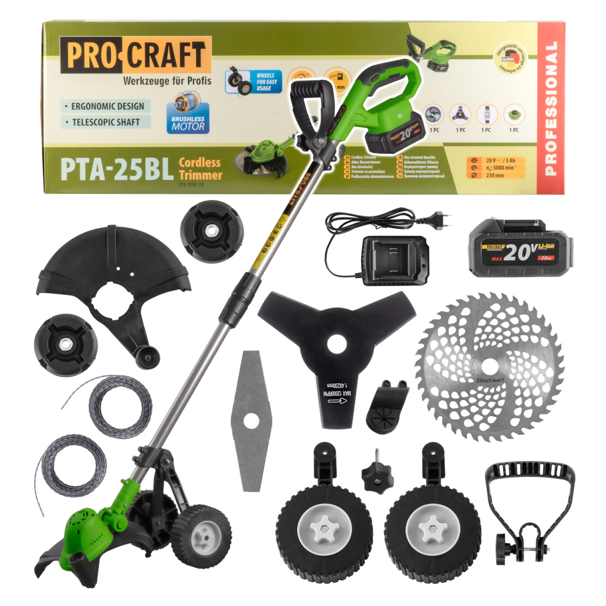 Aku vyžínač Procraft PTA-25BL-1B | PTA-25BL-1B PTA-25BL-1B