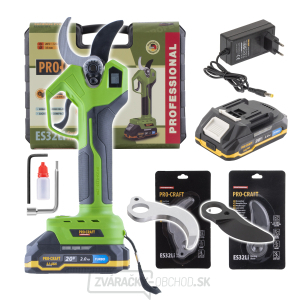 Súprava aku nožnice na konáre Procraft ES32Li + 2x náhradné čepele | SES32LI/Blades gallery main image