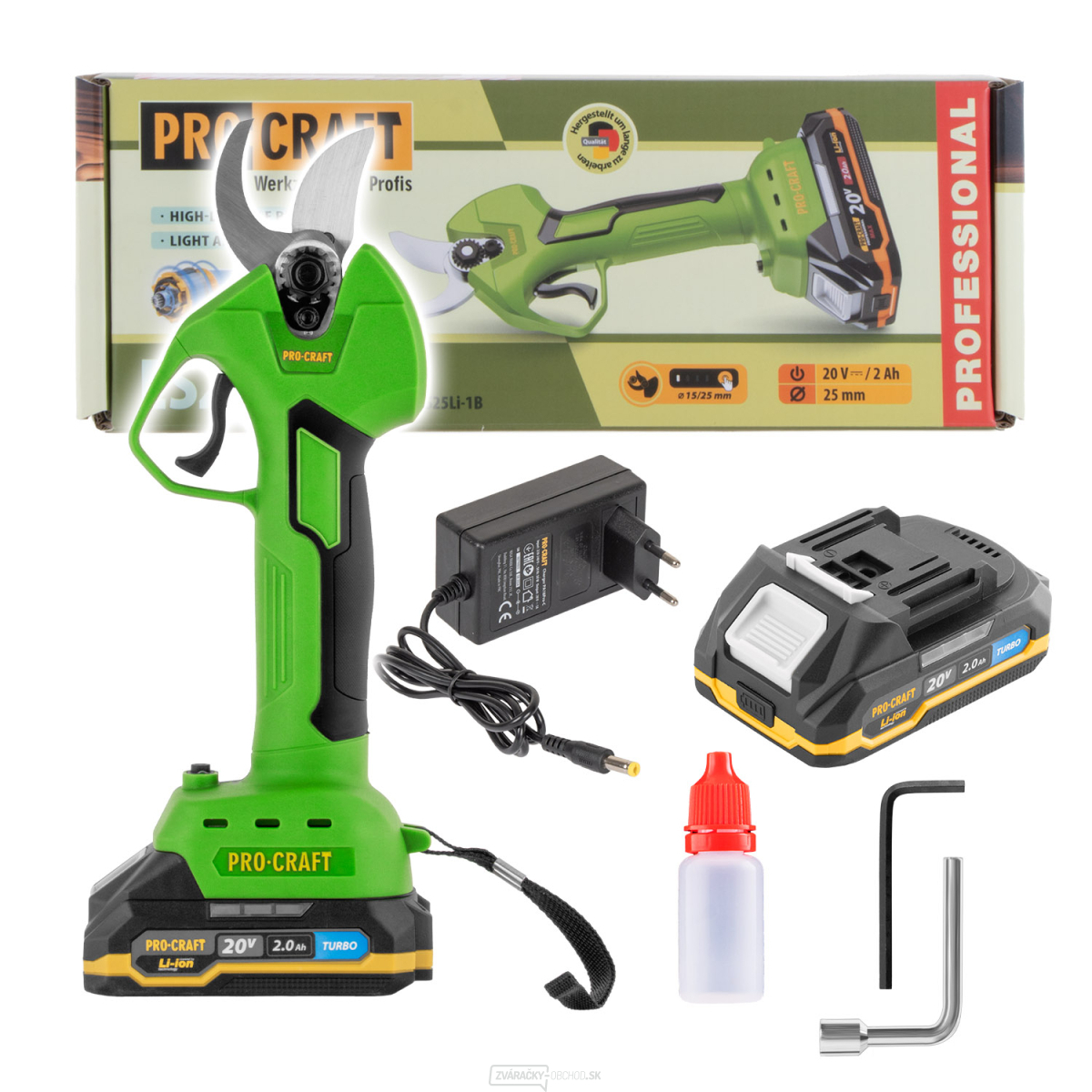 Aku nožnice na konáre Procraft ES25Li | ES25Li