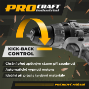 Aku vŕtací skrutkovač Procraft Industrial CD20A | CD20A-1b-c Náhľad