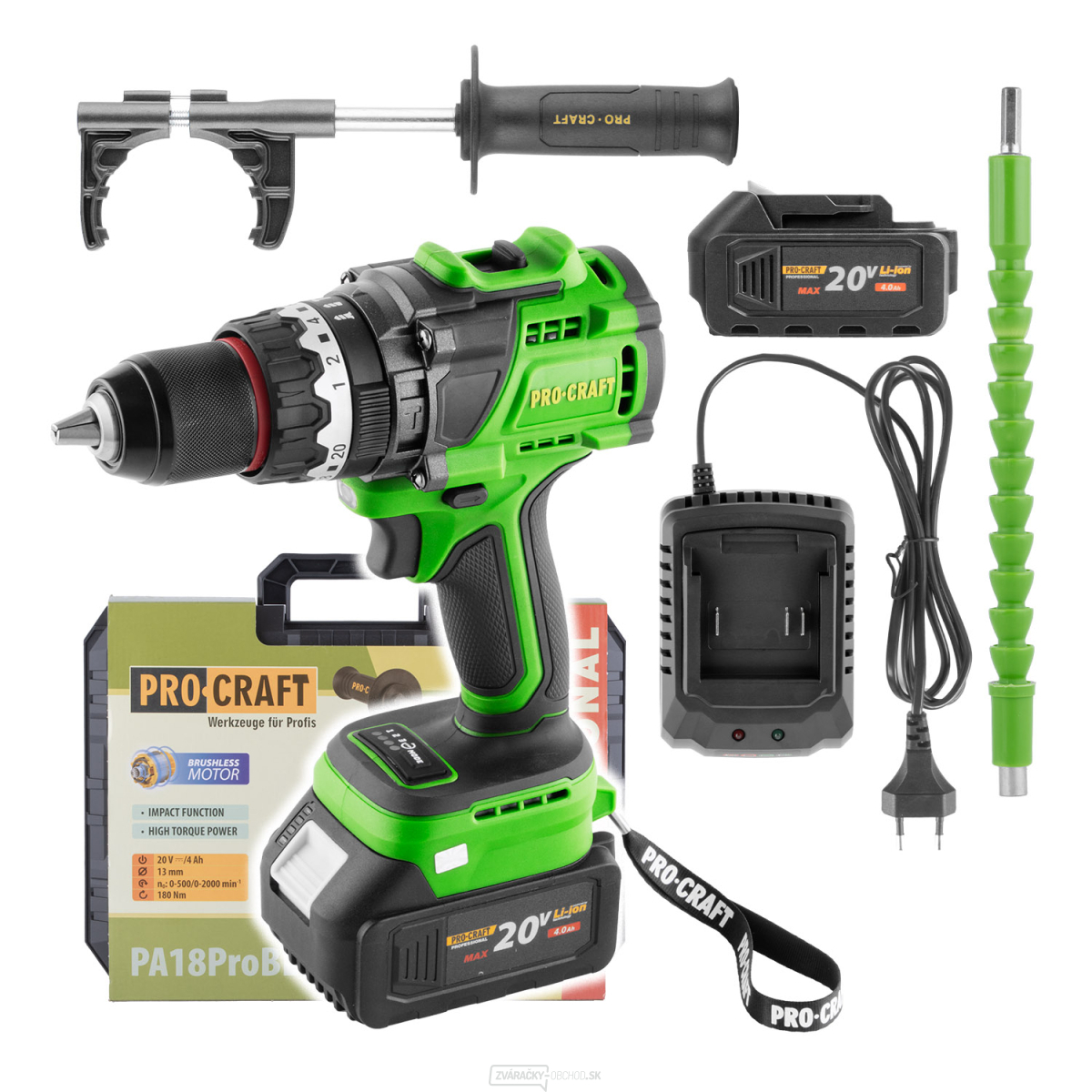 Aku skrutkovač Procraft PA18ProBL-1B-C | PA18ProBL-1B-C