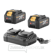 Súprava dve batérie 20V 4Ah Procraft 20/4 ATA-40B a nabíjačka na dve batérie 20/2 | S2x20/4ATA-40B-20/2 gallery main image