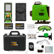 Laser zelený líniový, krížový samonivelačný Procraft LE-4G + laserový merač vzdialenosti PLDM120 | SPLDM120/LE-4G gallery main image