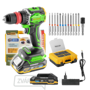 Aku skrutkovač Procraft PA18ProDFR2 + sada bitov | PA18ProDFR2-1B-C gallery main image