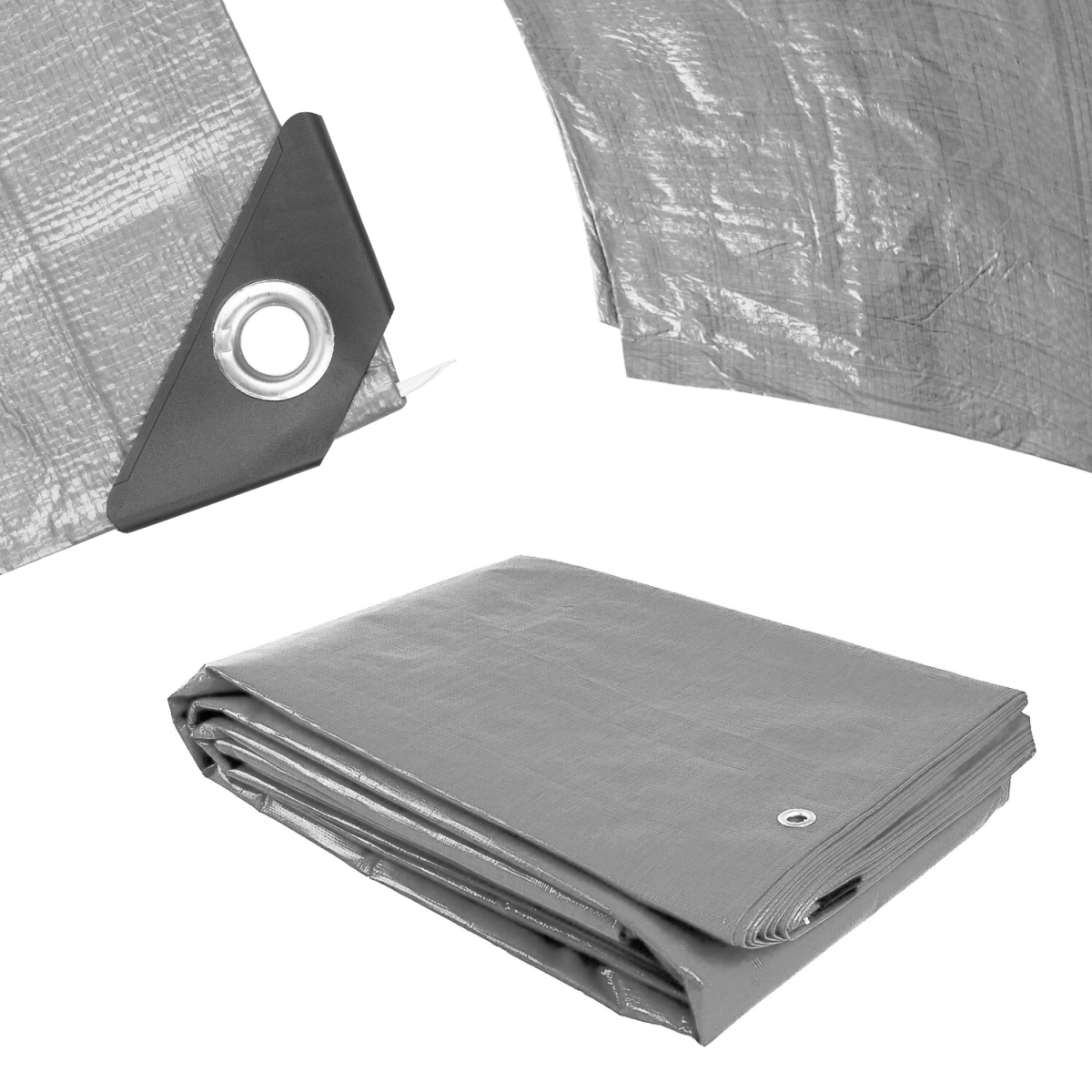 Plachta Procraft ST3x6 200g/m2 nepremokavá s okami 3x6 m strieborná | ST3x6 ST3x6