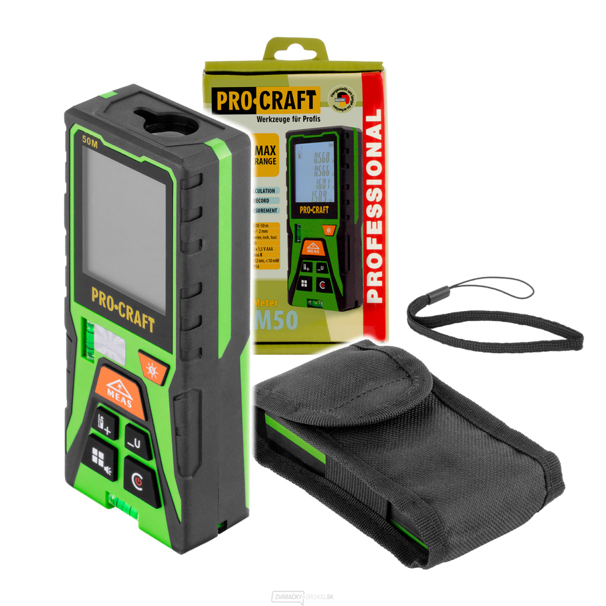 Laserový merač vzdialenosti Procraft PLDM50 | PLDM50
