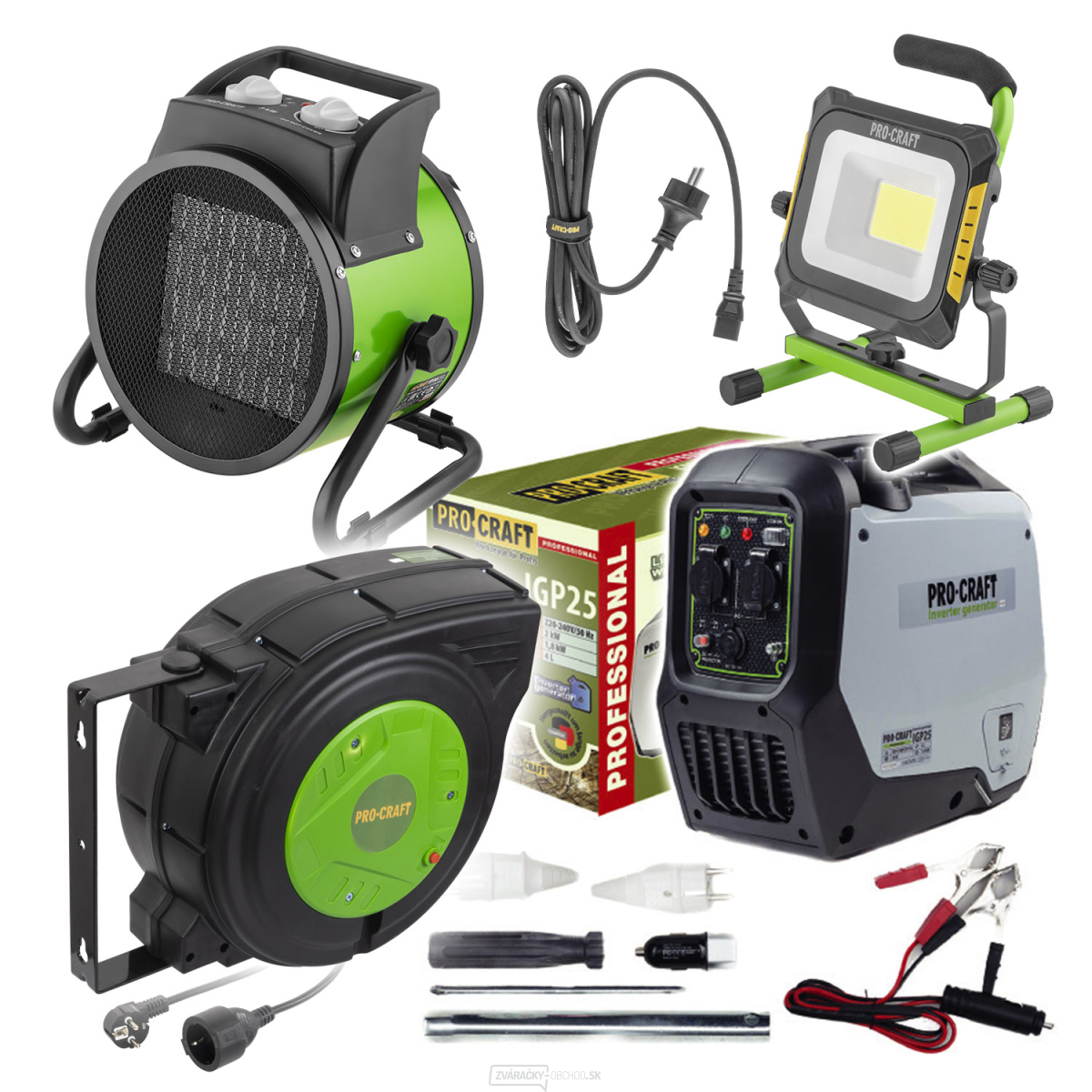 Sada elektrocentrála, kúrenia a osvetlenia Procraft SIGP25SET | SIGP25SET