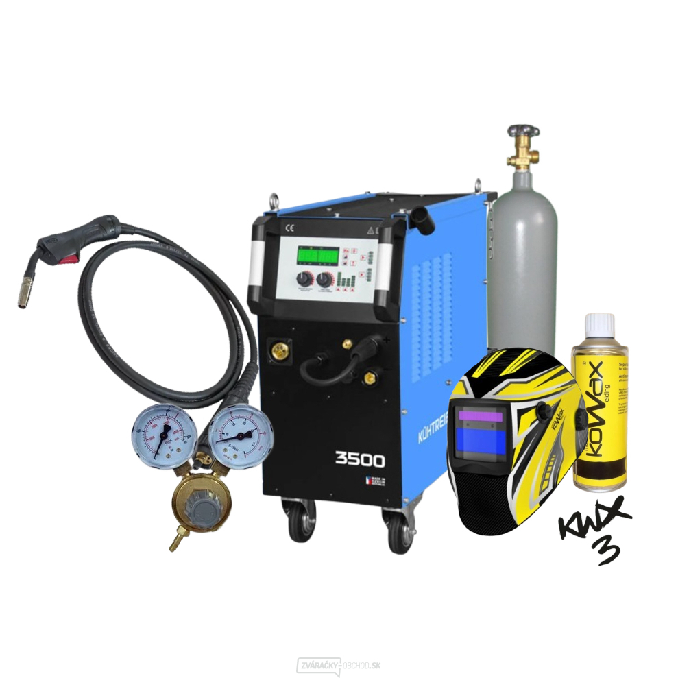 KITin 3500 Multi MIG Synergic V2 + Horák + Ventil + Kukla + Fľaša C02 plná + Sprej