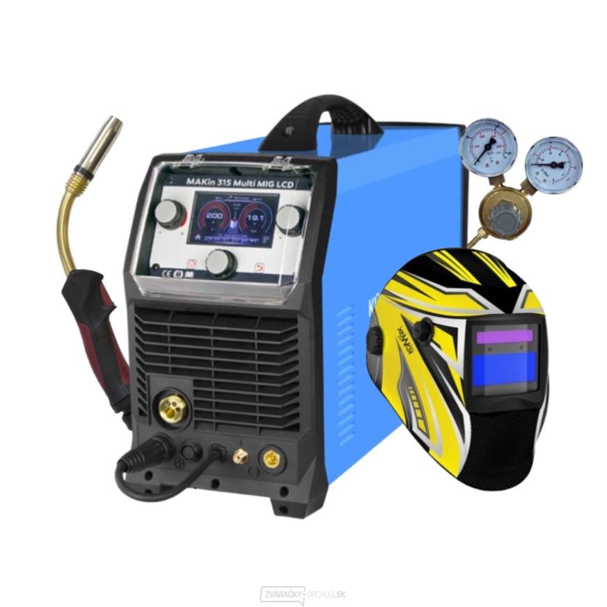 invertor MAKin 315 Multi MIG LCD + Horák + Kukla + red. Ventil