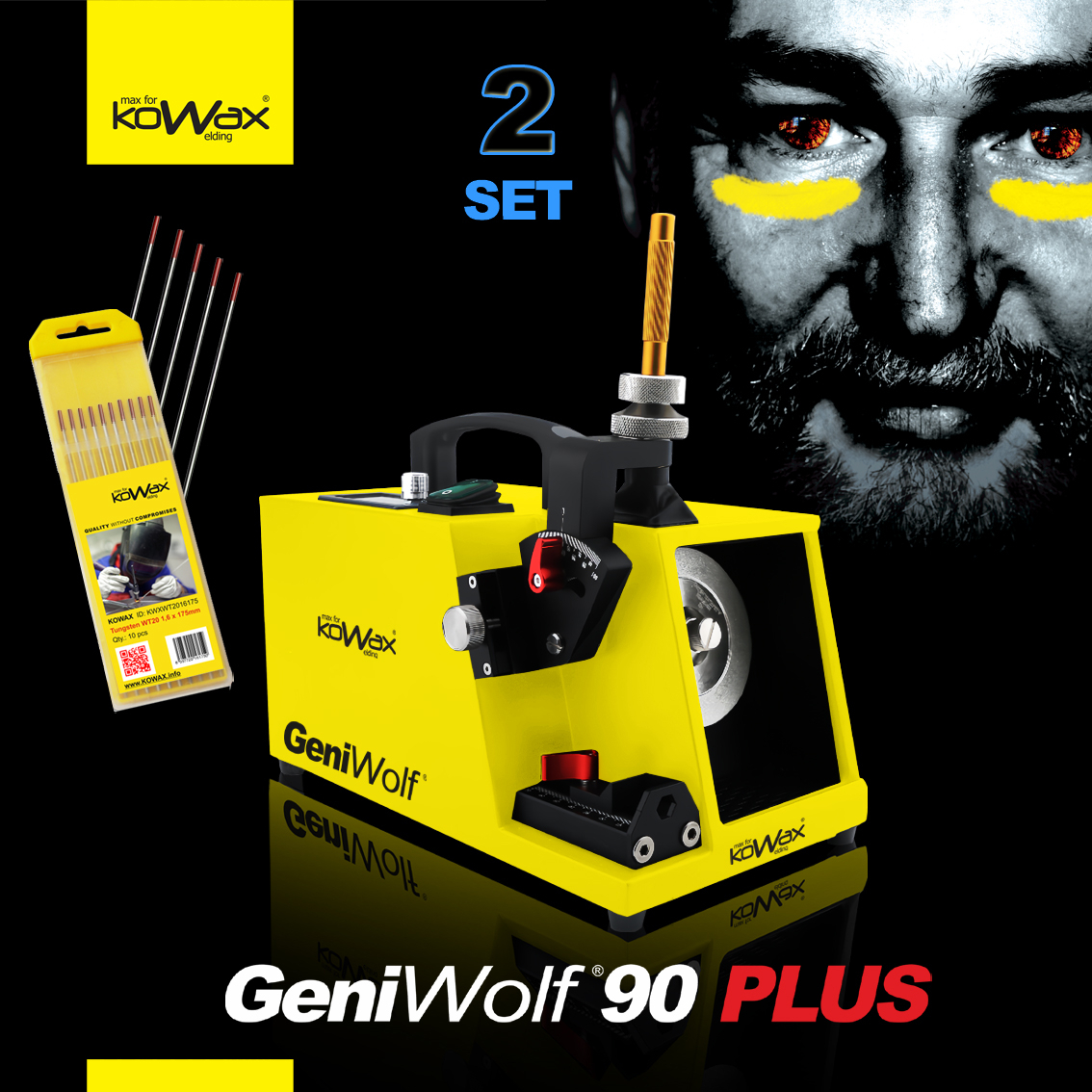 KOWAX Brúska volfrámových elektród GeniWolf 90 PUS SET2 KWXSTGW90P_S02