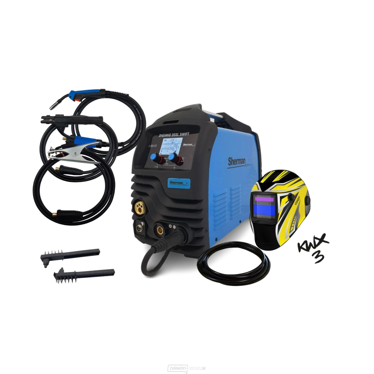 Sherman Synergická invertorová zváračka DIGIMIG 203L SWIFT + Horák MIG + Káble + Kukla + Hadica