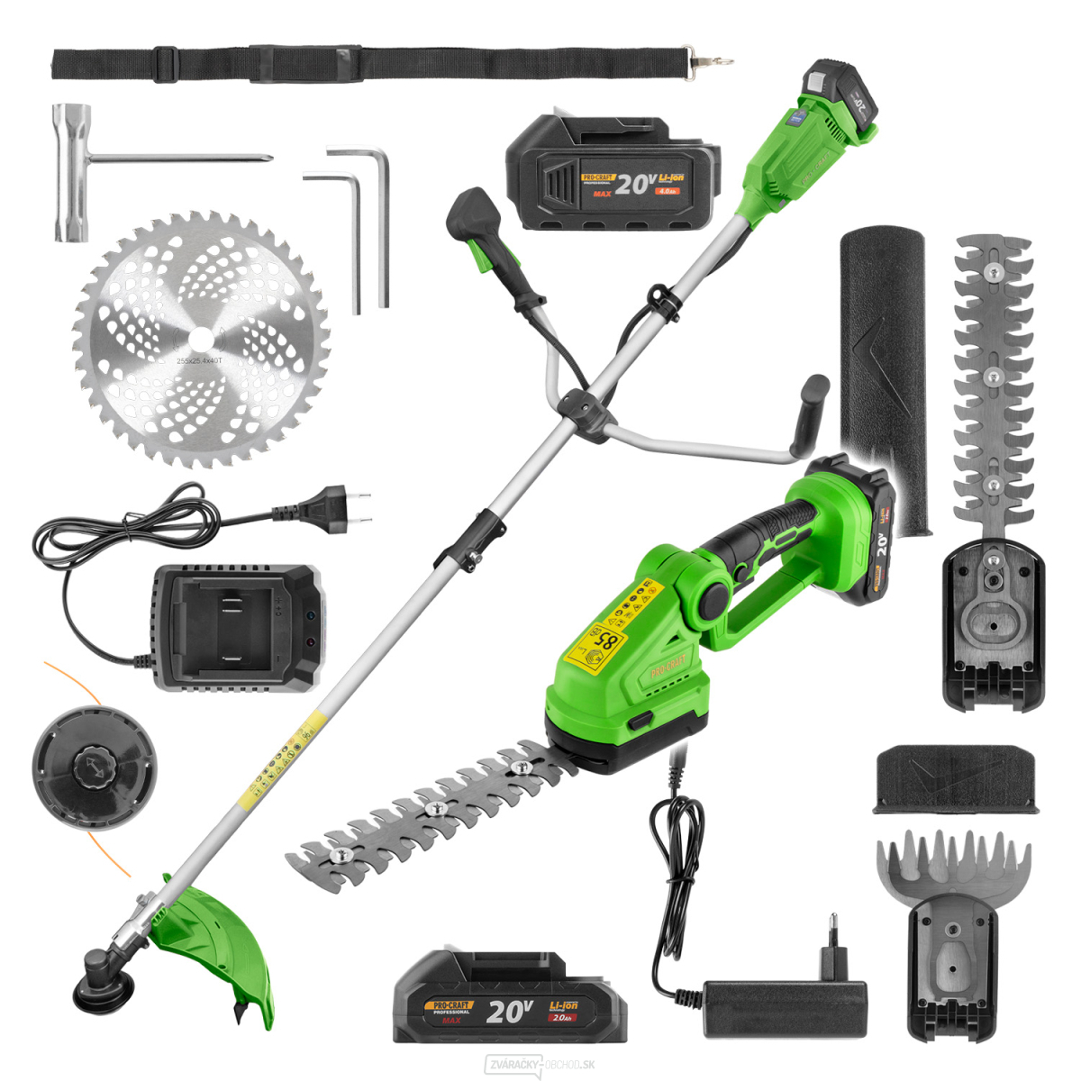 Súprava aku krovinorez ATA-20BS a nožnice na trávu PGH2100 | SATA-20BS/PGH2100