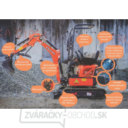 Minibager Baugarden BG1260.12 CX PRO HT Kubota, lyžica 400mm, HYDRO pridržiavací palec Náhľad