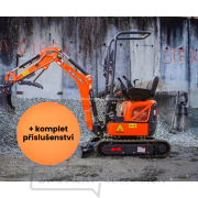 Minibager Baugarden BG1260.12 CX PRO II Kubota zvýhodnený set s hydraulickou lyžicou 800mm gallery main image