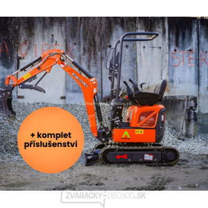 Minibager Baugarden BG1260.12 CX PRO II Kubota zvýhodnený set s hydraulickou lyžicou 800mm gallery main image