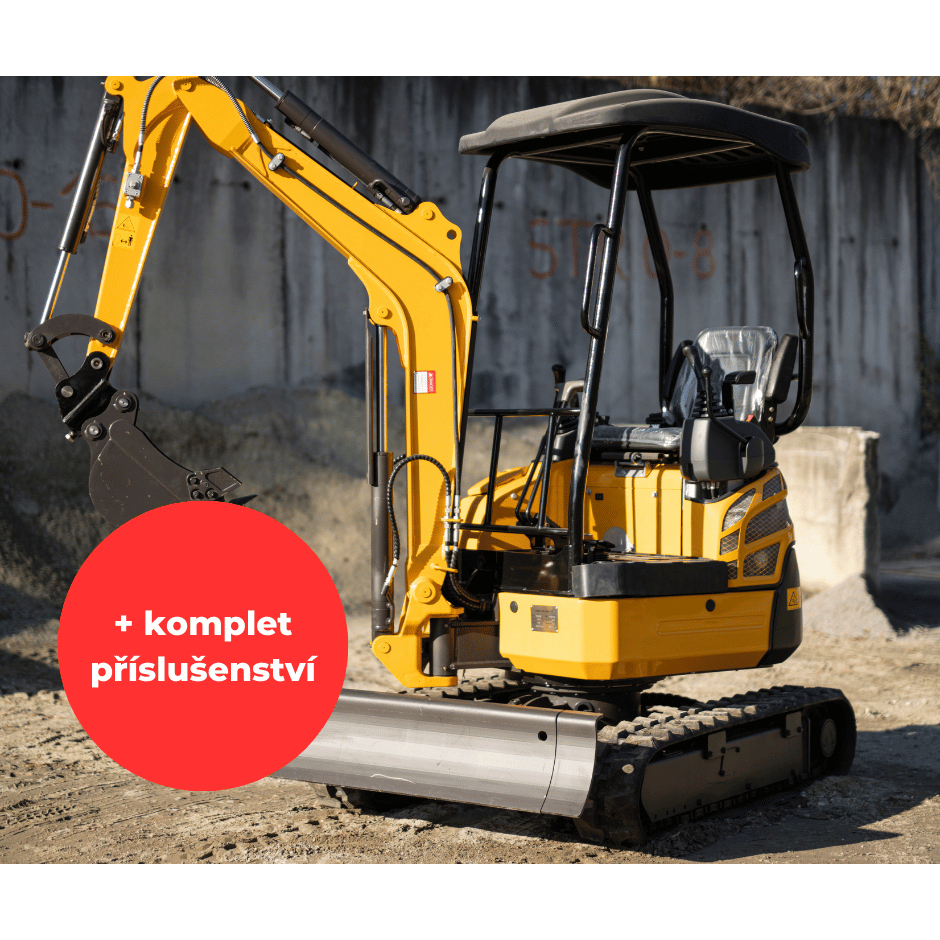 Minibager Baugarden BG1800.02 zvýhodnený set s pevnou lyžicou 1000mm 8001BG180002KUSET01