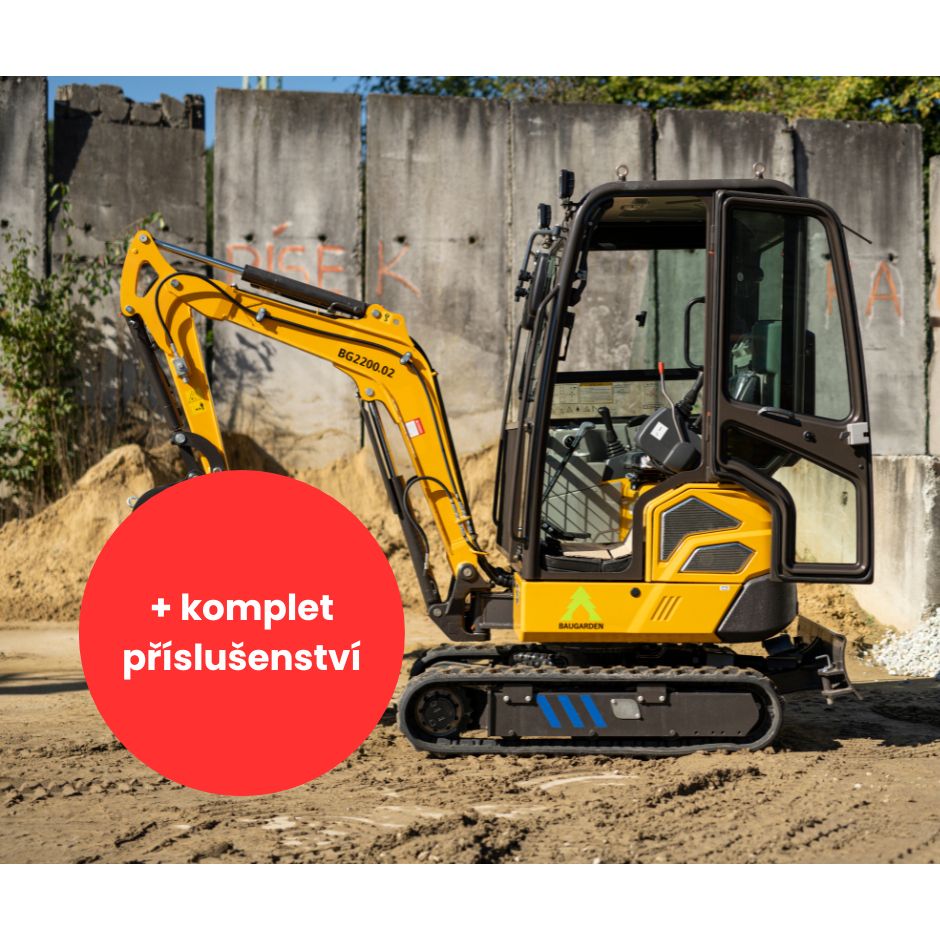 Minibager Baugarden BG2200.02 zvýhodnený set s pevnou lyžicou 1000mm 8001BG220002KUSET01